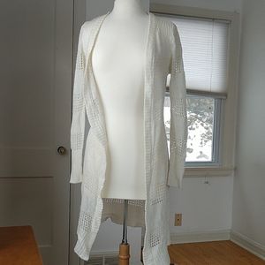 Mudd Long Ivory Open Cardigan